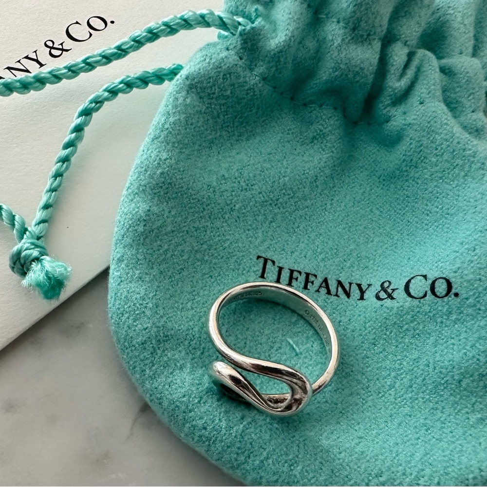 ✨SALE Tiffany & Co Ring- Vintage Elsa Peretti Wave Ring SIZE S fits 4 1/2-5
